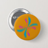 Eenvoudig Abstract berichtenpatroon met vlinder Ronde Button 5,7 Cm (Voorkant /achterkant)