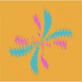 Eenvoudig Abstract berichtenpatroon met vlinder Sticker (Voorkant)