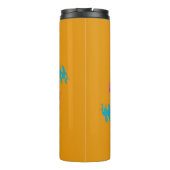 Eenvoudig Abstract berichtenpatroon met vlinder Thermosbeker (Achterkant)