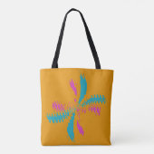 Eenvoudig Abstract berichtenpatroon met vlinder Tote Bag (Achterkant)