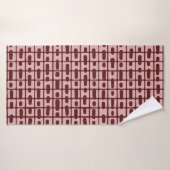 Eenvoudig Abstract bordeaux roze patroon Badhanddoek (Badhanddoek)