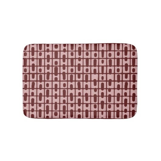 Eenvoudig Abstract bordeaux roze patroon Badmat (Voorkant)