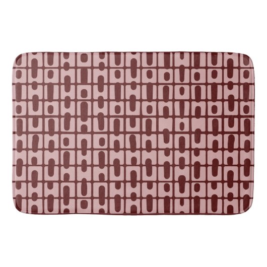 Eenvoudig Abstract bordeaux roze patroon Badmat (Voorkant)