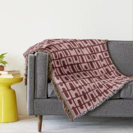 Eenvoudig Abstract bordeaux roze patroon Deken