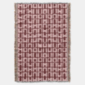 Eenvoudig Abstract bordeaux roze patroon Deken (Voorkant Verticaal)