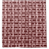 Eenvoudig Abstract bordeaux roze patroon Douchegordijn (Voorkant)
