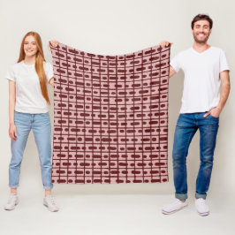 Eenvoudig Abstract bordeaux roze patroon Fleece Deken