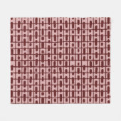 Eenvoudig Abstract bordeaux roze patroon Fleece Deken (Voorkant (Horizontaal))