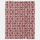 Eenvoudig Abstract bordeaux roze patroon Fleece Deken (Voorkant)