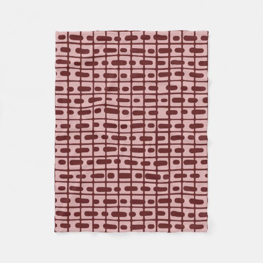 Eenvoudig Abstract bordeaux roze patroon Fleece Deken (Voorkant)