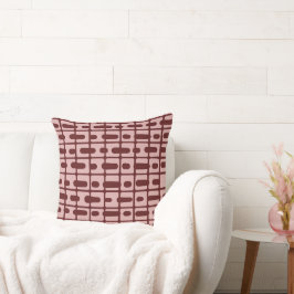 Eenvoudig Abstract bordeaux roze patroon Kussen