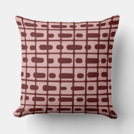 Eenvoudig Abstract bordeaux roze patroon Kussen