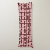 Eenvoudig Abstract bordeaux roze patroon Lichaamskussen (Voorkant Verticaal)