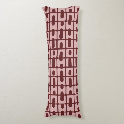 Eenvoudig Abstract bordeaux roze patroon Lichaamskussen (Voorkant Verticaal)