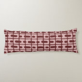 Eenvoudig Abstract bordeaux roze patroon Lichaamskussen (Achterkant)