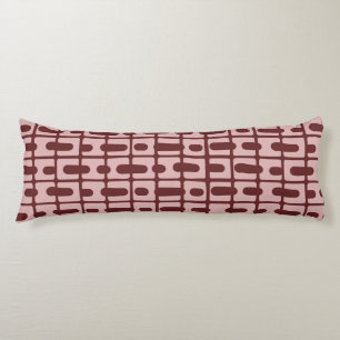 Eenvoudig Abstract bordeaux roze patroon Lichaamskussen