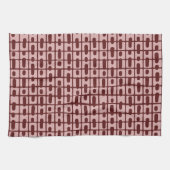 Eenvoudig Abstract bordeaux roze patroon Theedoek (Horizontaal)
