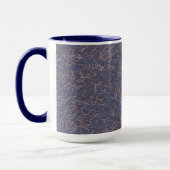 Eenvoudig Abstract Draad Art Blauw Patroon Mok (Links)