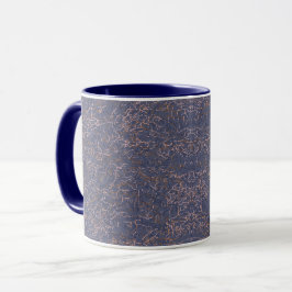Eenvoudig Abstract Draad Art Blauw Patroon Mok