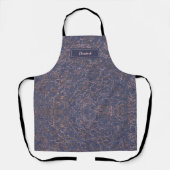 Eenvoudig Abstract Draad Art Blauw Patroon Schort (Voorkant)