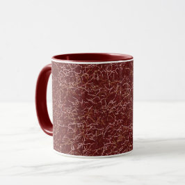 Eenvoudig Abstract Draad Art Rood Patroon Mok