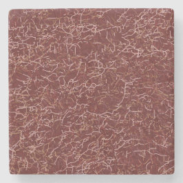 Eenvoudig Abstract Draad Art Rood Patroon Stenen Onderzetter