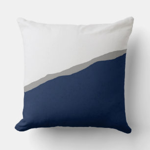 Eenvoudig Abstract gerimpeld strepe donkerblauw Kussen