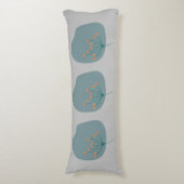 Eenvoudig Abstract grijs en blauw Lichaamskussen (Voorkant Verticaal)