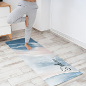 Eenvoudig Abstract marmer blauw en blush roze Yogamat