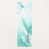 Eenvoudig Abstract marmeren groen Yogamat (Voorkant)