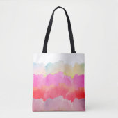 Eenvoudig Abstract ontwerp van Waterverf Tote Bag (Voorkant)