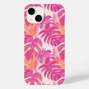 Eenvoudig abstract patroon met bladeren van monste Case-Mate iPhone 14 hoesje