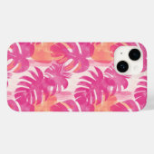Eenvoudig abstract patroon met bladeren van monste Case-Mate iPhone case (Achterkant (horizontaal))