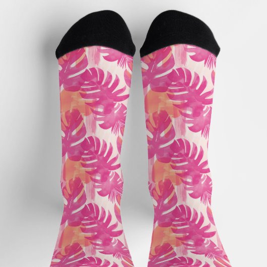 Eenvoudig abstract patroon met bladeren van monste sokken (Top)