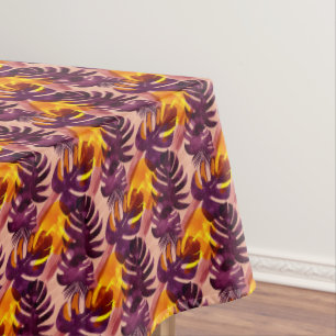 Eenvoudig abstract patroon met bladeren van monste tafelkleed