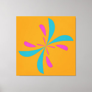 Eenvoudig Abstract vluchtplatform voor vlinders Canvas Afdruk