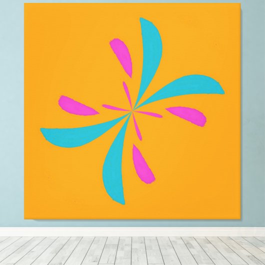 Eenvoudig Abstract vluchtplatform voor vlinders Canvas Afdruk (Insitu (Houten vloer))