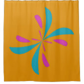 Eenvoudig Abstract vluchtplatform voor vlinders Douchegordijn (Voorkant)