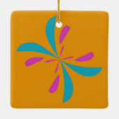 Eenvoudig Abstract vluchtplatform voor vlinders Keramisch Ornament (Achterkant)