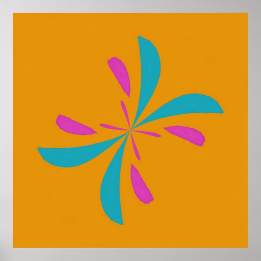 Eenvoudig Abstract vluchtplatform voor vlinders Poster (Voorkant)