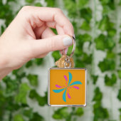 Eenvoudig Abstract vluchtplatform voor vlinders Sleutelhanger (Hand)