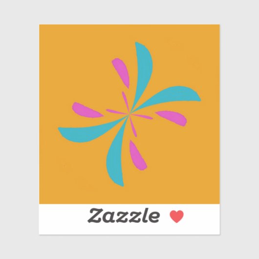 Eenvoudig Abstract vluchtplatform voor vlinders Sticker (Vel)