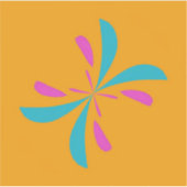 Eenvoudig Abstract vluchtplatform voor vlinders Sticker (Voorkant)