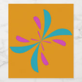 Eenvoudig Abstract vluchtplatform voor vlinders Wijn Etiket (Enkel label)