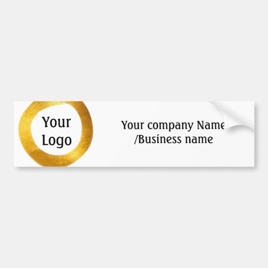 eenvoudig add your logo gold sociale website bumpersticker (Voorkant)