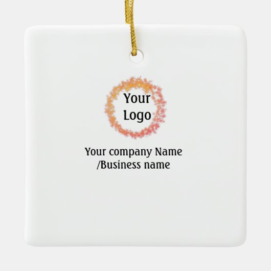 eenvoudig add your logo gold sociale website keramisch ornament (Voorkant)