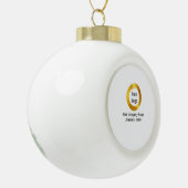 eenvoudig add your logo gold sociale website keramische bal ornament (Links)
