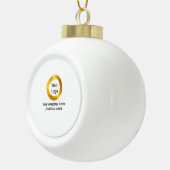 eenvoudig add your logo gold sociale website keramische bal ornament (Rechts)