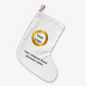 eenvoudig add your logo gold sociale website kleine kerstsok (Voorkant (Hangend))