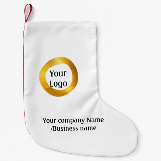 eenvoudig add your logo gold sociale website kleine kerstsok (Voorkant)